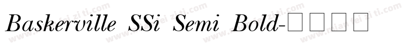 Baskerville SSi Semi Bold字体转换